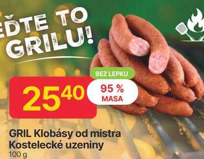 Kostelecké uzeniny Klobásy od mistra 100 g  