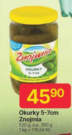 Znojmia Okurky 5-7 cm 520g