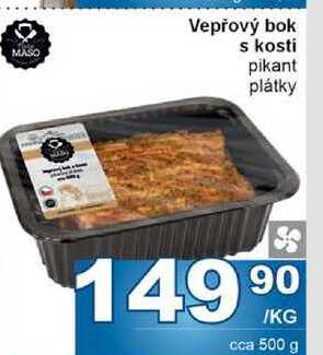 Vepřový bok s kosti pikant plátky 1kg