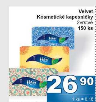 Velvet Kosmetické kapesničky 2vrstvé 150 ks
