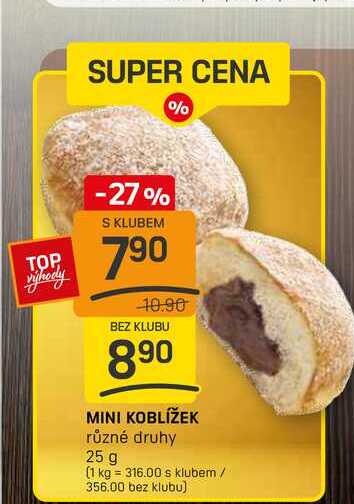 MINI KOBLÍŽEK různé druhy 25 g