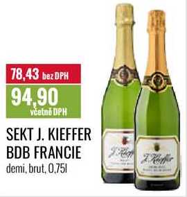 SEKT J. KIEFFER BDB FRANCIE 0,75l