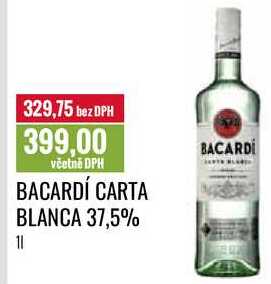 BACARDI CARTA BLANCA 37,5% 1l