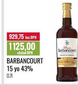 BARBANCOURT 15 yo 43% 0,7l