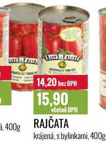 RAJČATA krájená, s bylinkami, 400g 