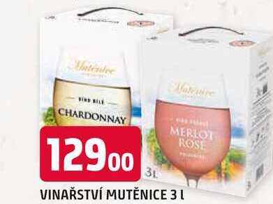VINAŘSTVÍ MUTĚNICE, různé druhy 3l