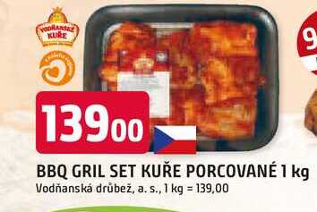BBQ GRIL SET KUŘE PORCOVANÉ 1 kg 