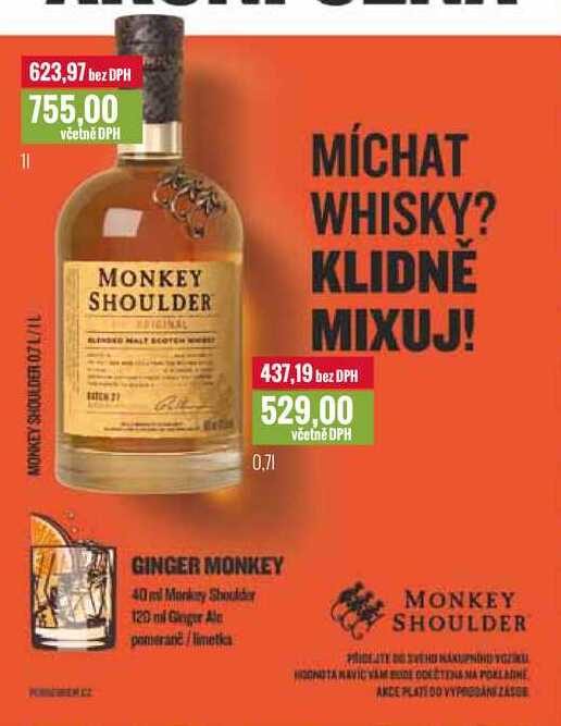 MONKEY SHOULDER 0,7l/1l
