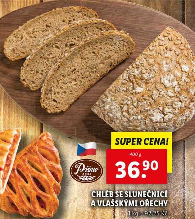 CHLEB SE SLUNEČNICÍ A VLAŠSKÝMI OŘECHY, 400 g