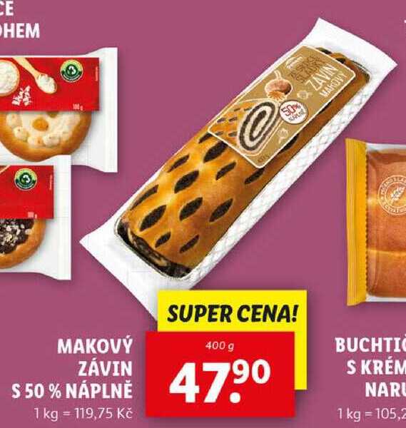 MAKOVÝ ZÁVIN S 50 % NÁPLNĚ, 400 g