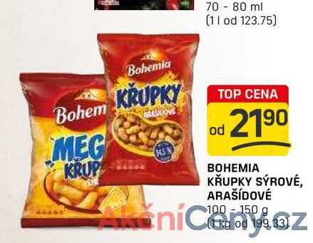 BOHEMIA KŘUPKY SÝROVÉ, ARAŠÍDOVÉ 100-150 g 