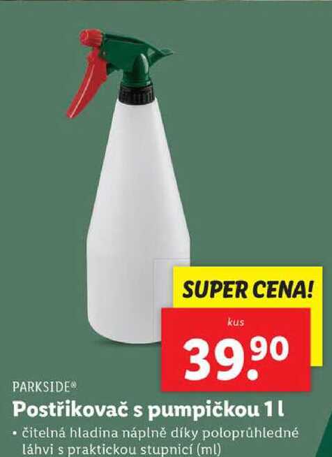 Postřikovač s pumpičkou 1 l