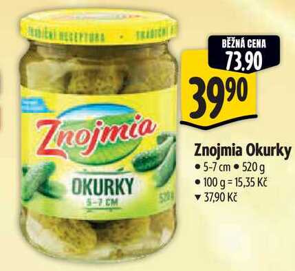 Znojmia Okurky, 520 g