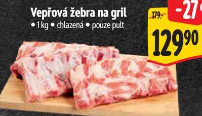 Vepřová žebra na gril, 1 kg