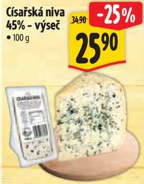 Císařská niva 45% - výseč, 100 g 
