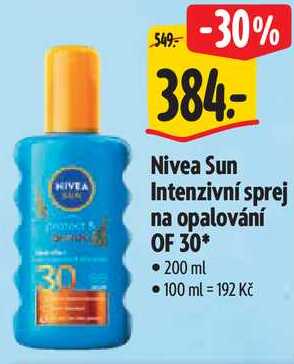 Nivea Sun Intenzivní sprej na opalování OF 30, 200 ml  