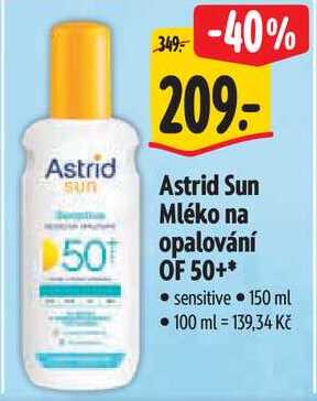 Astrid Sun Mléko na opalování OF 50+, 150 g 