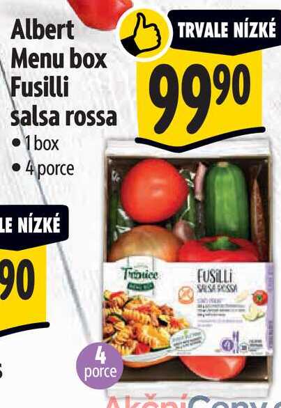 Albert Menu box Fusilli salsa rossa 