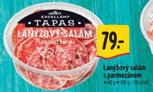 Lanýžový salám s parmezánem, 60 g 