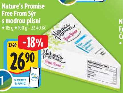 Nature's Promise Free From Sýr s modrou plísní, 115 g