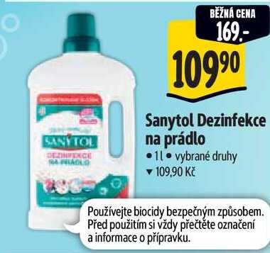 Sanytol Dezinfekce na prádlo, 1 l