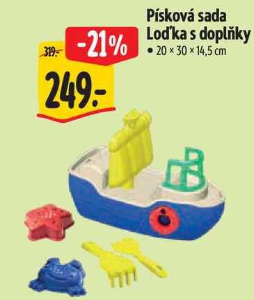 Písková sada Loďka s doplňky 