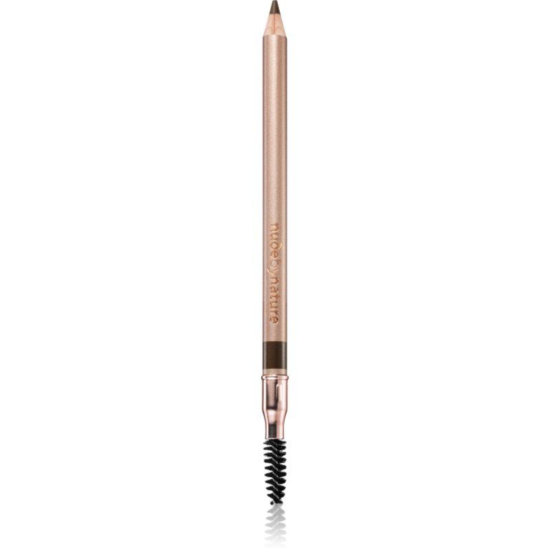 Nude by Nature Defining tužka na obočí s kartáčkem odstín 02 Medium Brown 1,08 g