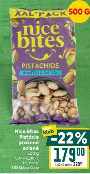 Nice Bites Pistácie pražené solené 500 g