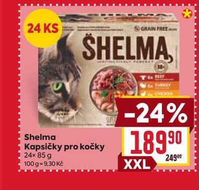 Shelma Kapsičky pro kočky 24× 85 g 