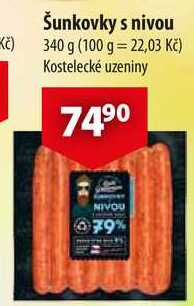Šunkovky s nivou, 340 g 