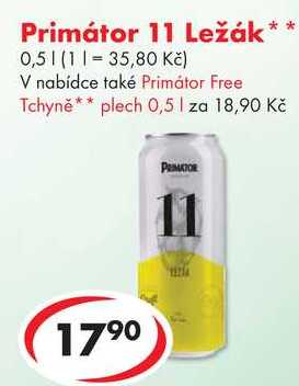 Primátor 11 Ležák, 0,5 l