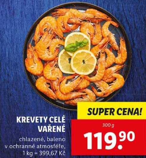 KREVETY CELÉ VAŘENÉ, 300 g