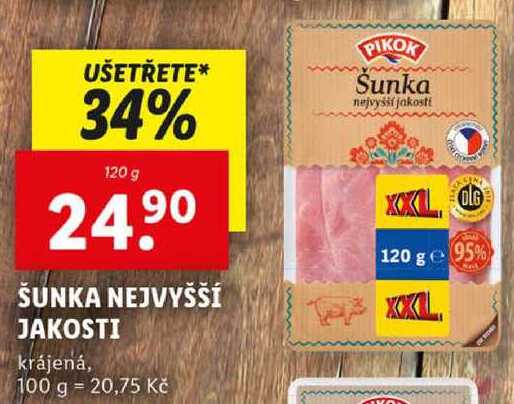 ŠUNKA NEJVYŠŠÍ JAKOSTI, 120 g
