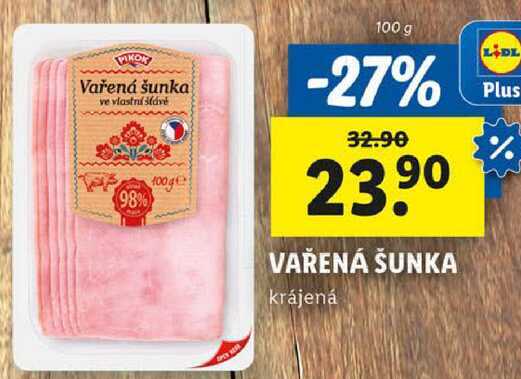 VAŘENÁ ŠUNKA, 100 g