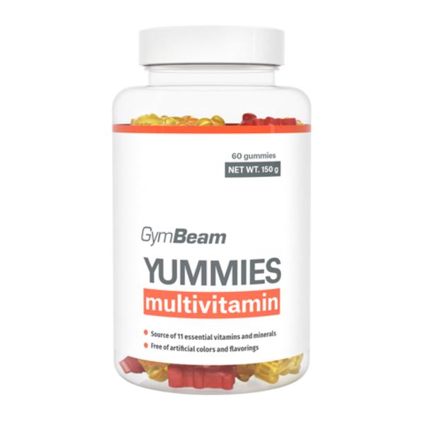 GymBeam Multivitamín Yummies - pomeranč, citron, třešeň, 60 kapslí