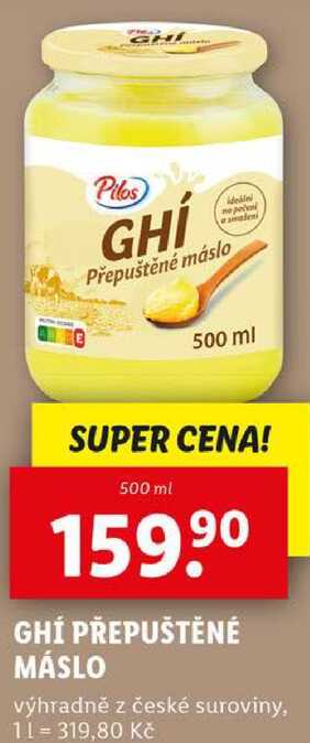 GHÍ PŘEPUŠTĚNÉ MÁSLO, 500 ml
