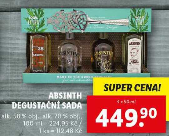 ABSINTH DEGUSTAČNÍ SADA, 4x 50 ml