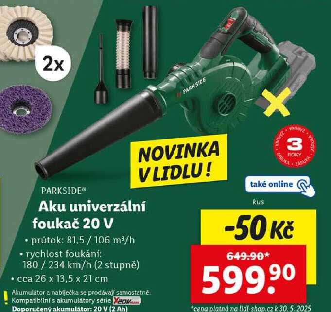 Aku univerzální foukač 20 V