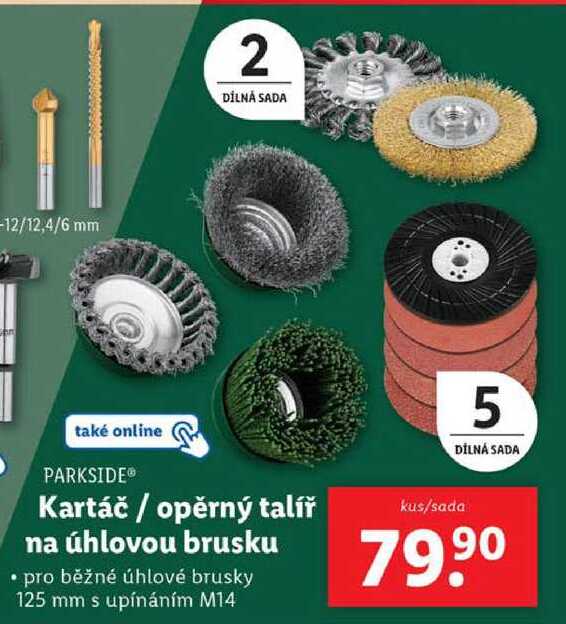 Kartáč/opěrný talíř na úhlovou brusku 