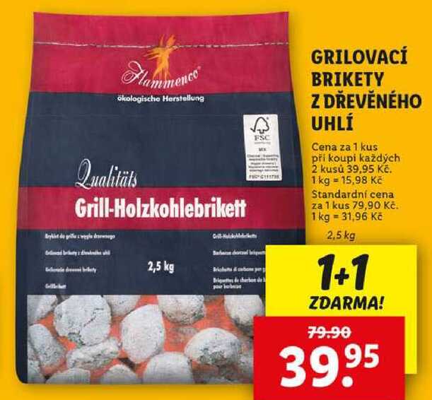 GRILOVACÍ BRIKETY Z DŘEVĚNÉHO UHLÍ, 2,5 kg