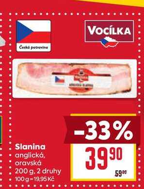Slanina anglická, oravská 200 g