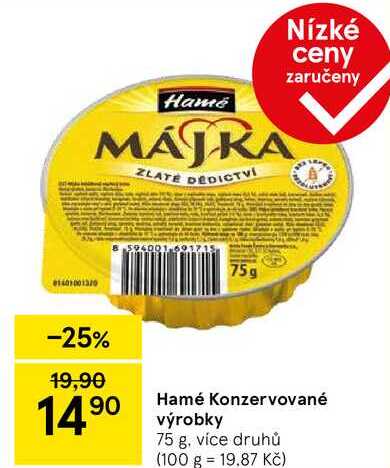 Hamé Konzervované výrobky, 75 g