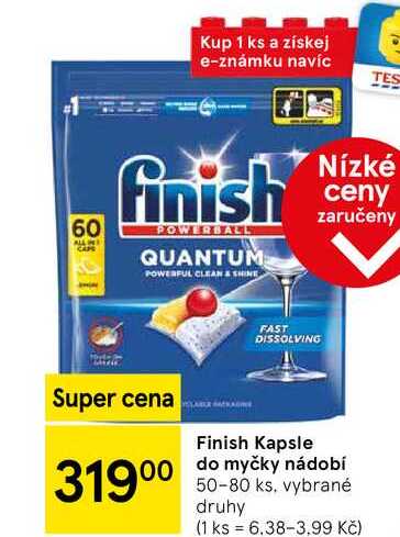 Finish Kapsle do myčky nádobí, 50-80 ks, vybrané druhy