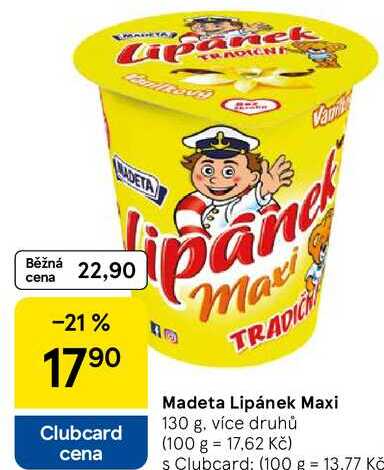 Madeta Lipánek Maxi, 130 g