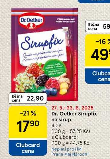 Dr. Oetker Sirupfix na sirup, 40 g