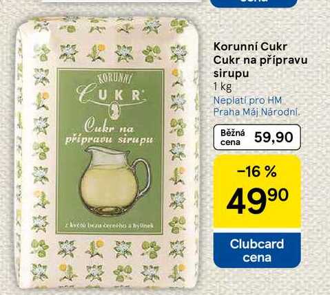 Korunní Cukr na přípravu sirupu, 1 kg 