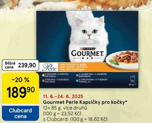 Gourmet Perle Kapsičky pro kočky, 12× 85 g, více druhů 