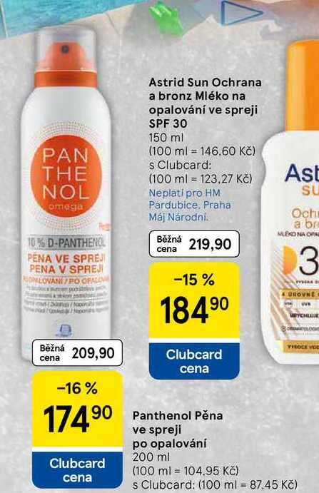 Panthenol Pěna ve spreji po opalování, 200 ml 