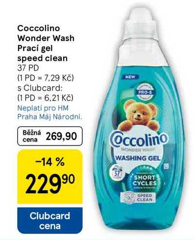 Coccolino Wonder Wash Prací gel speed clean, 37 PD  