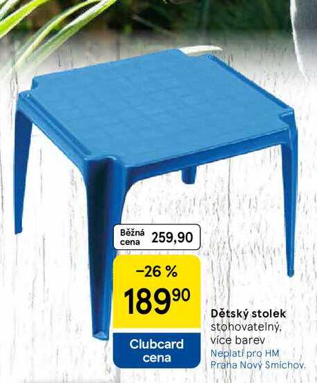 Dětský stolek stohovatelný, více barev 